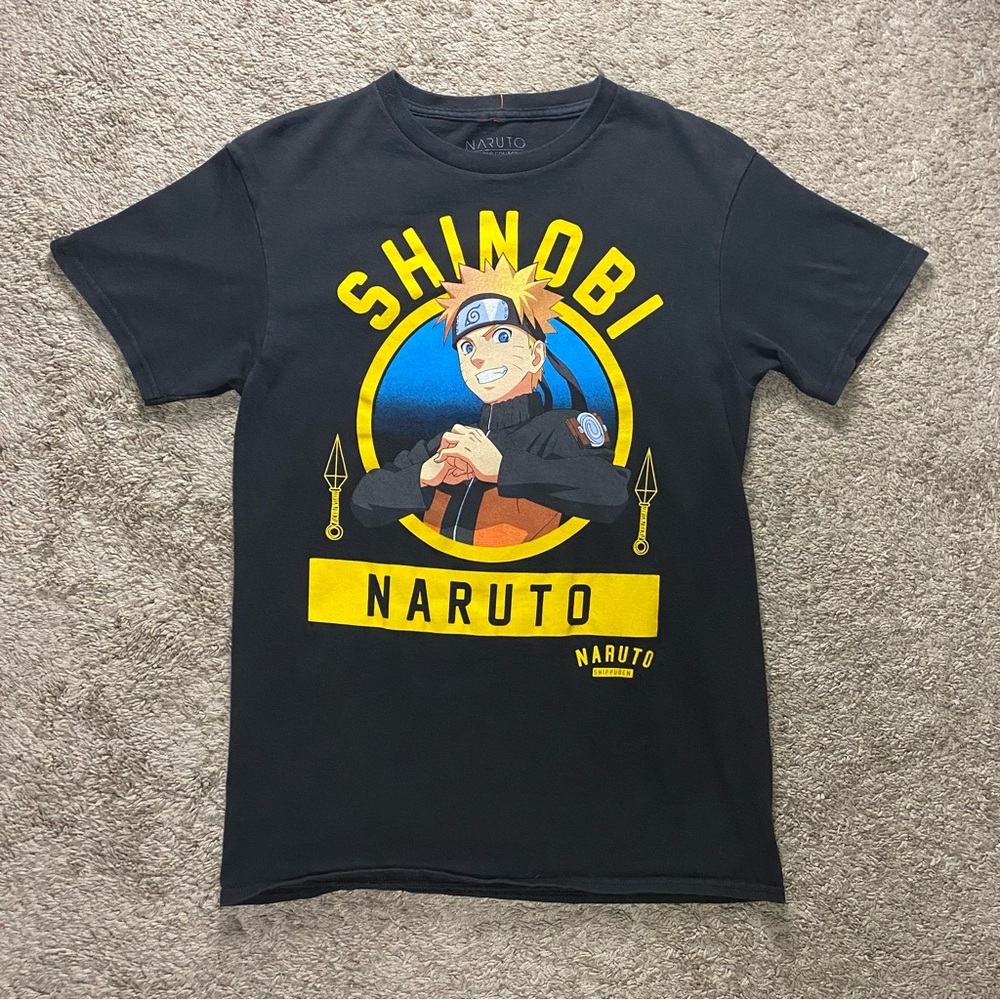 Naruto Shippuden Shinobi Smiling Circle Mens Shirt Size Small